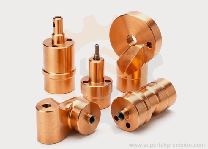 Machine Turned Copper Copper Turned Components - Supertek Precision Components